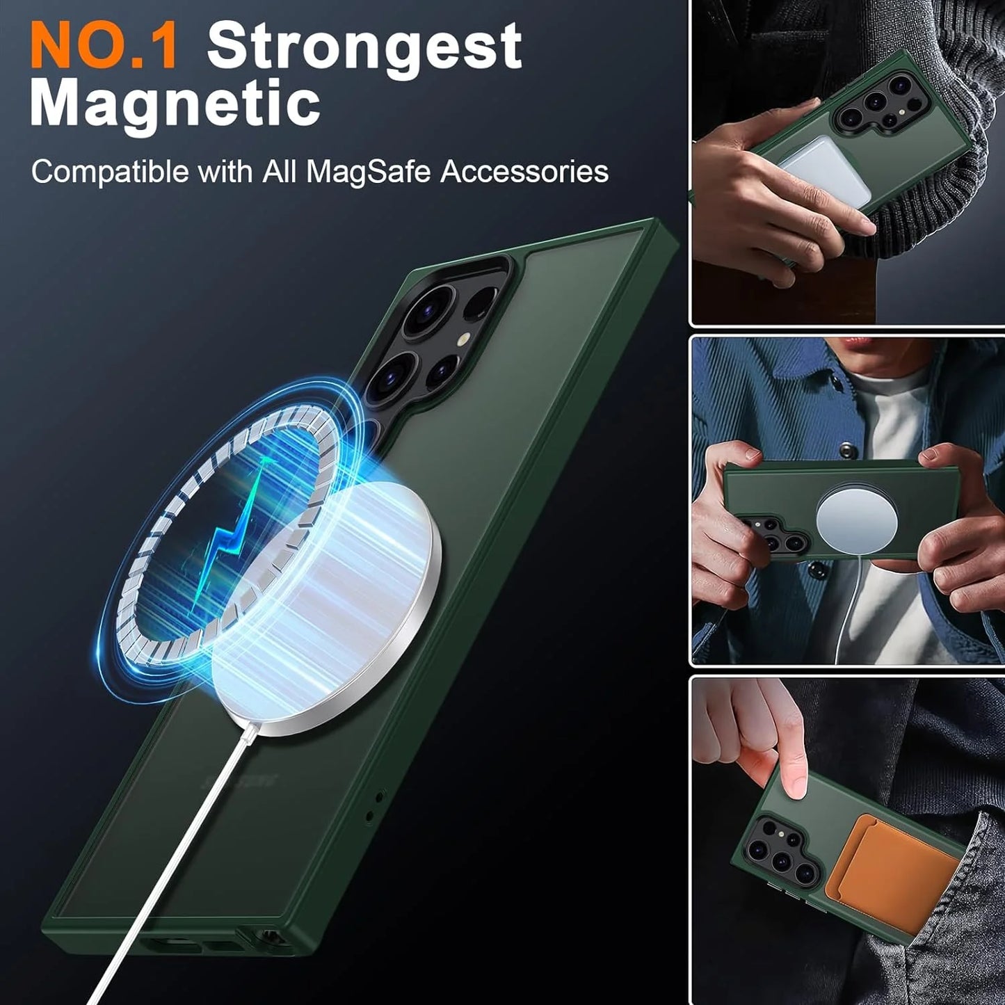 Shockproof Heavy Duty Cell Phone Case for Samsung Galaxy S24 Ultra