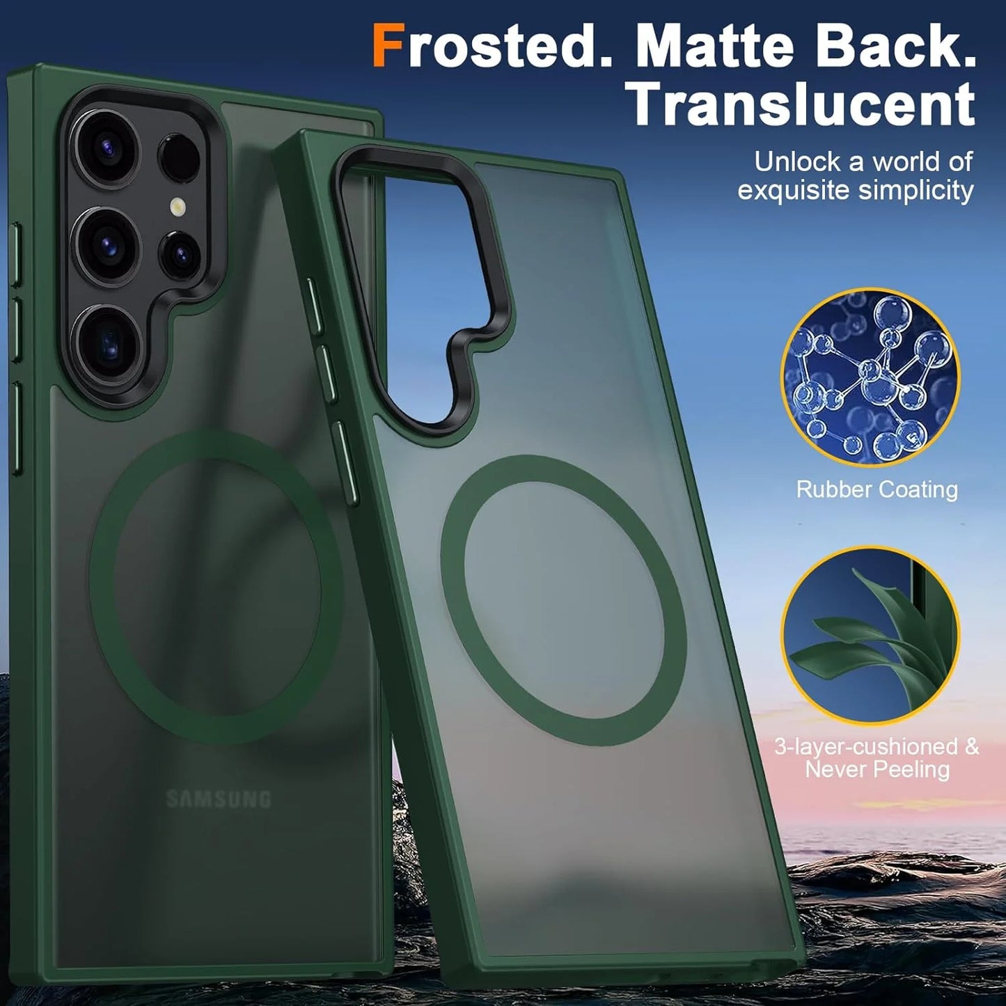 Shockproof Heavy Duty Cell Phone Case for Samsung Galaxy S24 Ultra