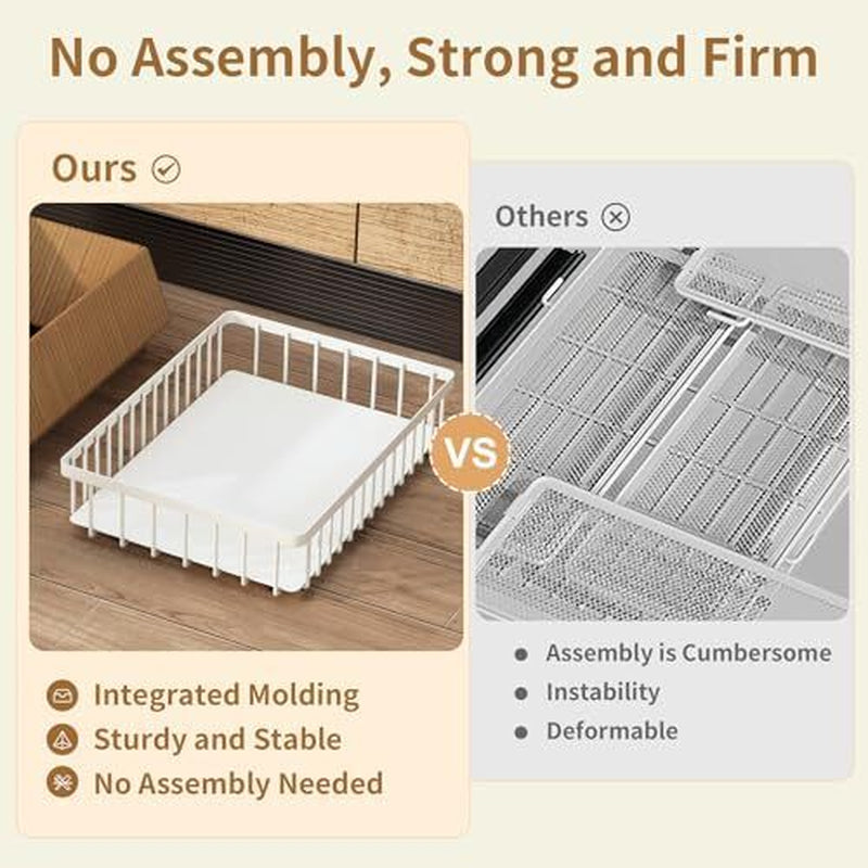 4Pack Pull Out Cabinet Organizer,No Drill Pull Out 16.5"DX11"WX3.