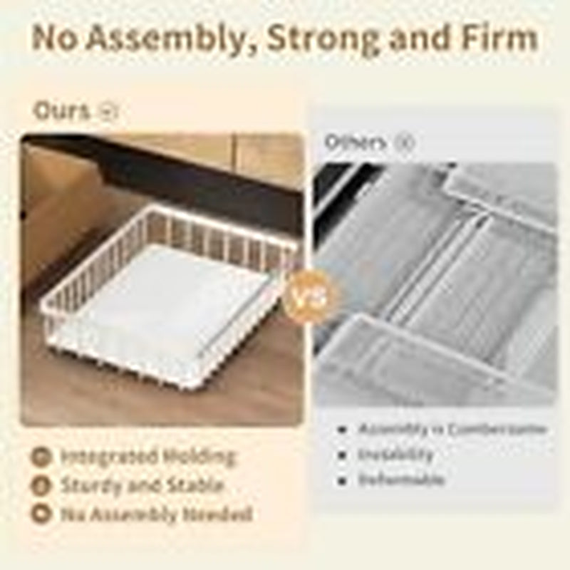 4Pack Pull Out Cabinet Organizer,No Drill Pull Out 16.5"DX11"WX3.